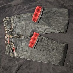 Flannel lined jeans